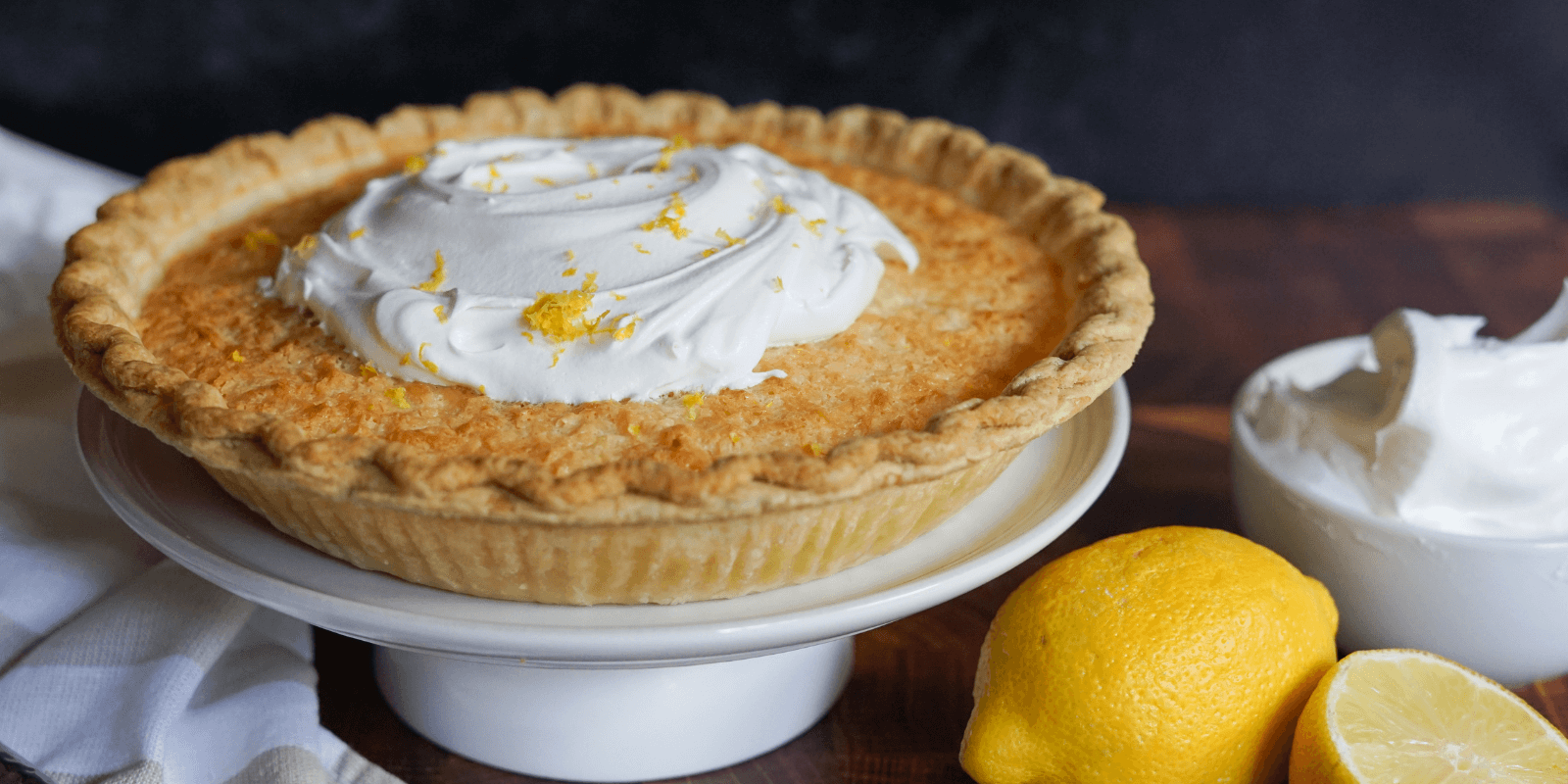 Lemon Coconut Custard Pie